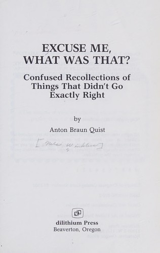 Cover for Excuse me, what was that?