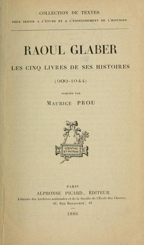 Cover for Les cinq livres de ses histoires (900-1044)