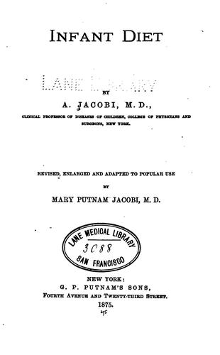 Cover for Infant diet