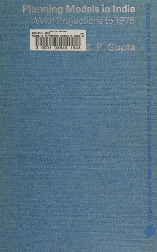 Cover for Planning models in India