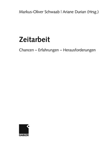 Cover for Zeitarbeit