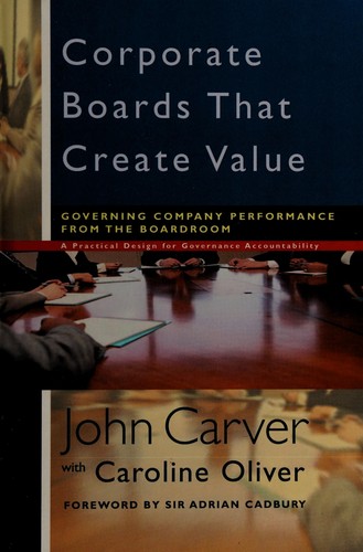 Cover for Corporate boards that create value