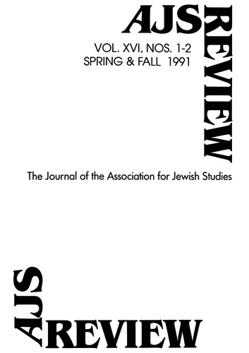 Cover for Ajs Review, 1991
