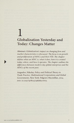 Cover for Policy and political theory in trade practice