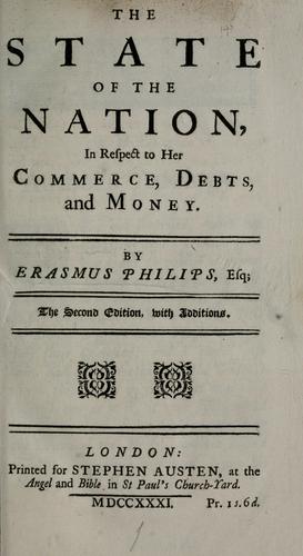 Cover for state of the nation, in respect to her commerce, debts, and money