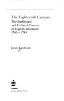 Cover for The eighteenth century--the intellectual and cultural context of English literature, 1700-1789