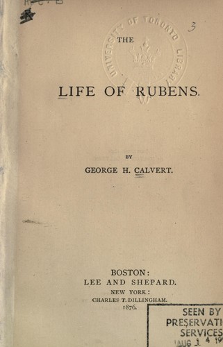 Cover for The life of Rubens