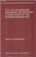 Cover for The law of maritime boundary delimitation