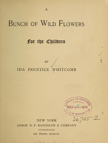 Cover for A bunch of wild flowers for the children