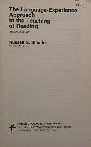 Cover for The language-experience approach to the teaching of reading