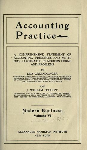 Cover for Accounting practice