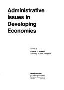 Cover for Administrative issues in developing economies