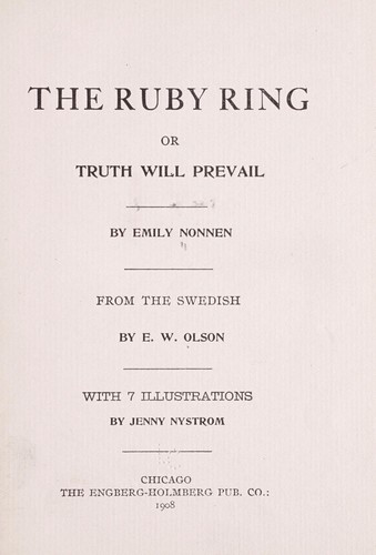 Cover for The ruby ring