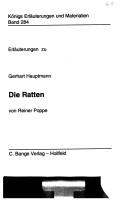 Cover for Die Ratten. Erläuterungen und Materialien.