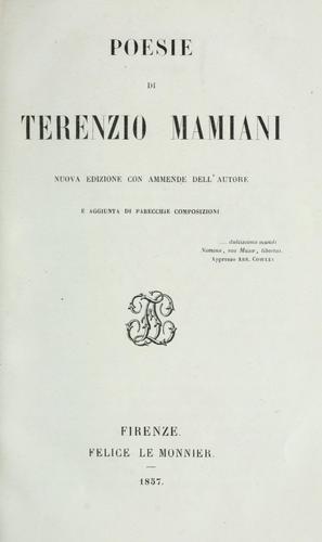 Cover for Poesie