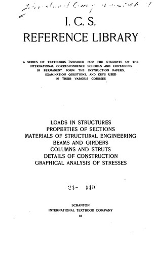 Cover for I.C.S. Reference Library: A Series of Textbooks Prepared for the Students of the International ...
