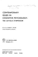 Cover for Contemporary Issues in Cognitive Psychology