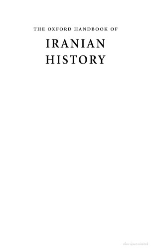 Cover for The Oxford handbook of Iranian history