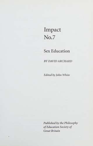 Cover for Sex education