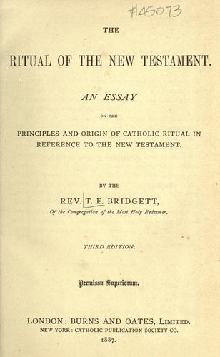 Cover for Ritual of the New Testament.