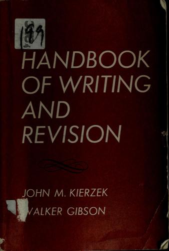 Cover for A handbook of writing and revision