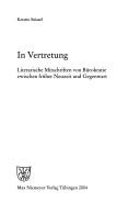 Cover for In Vertretung
