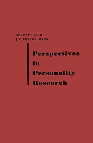 Cover for Perspectives in Personality Research