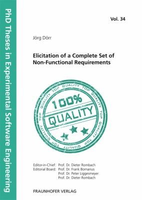 Cover for Elicitation of a Complete Set of Non-Functional Requirements