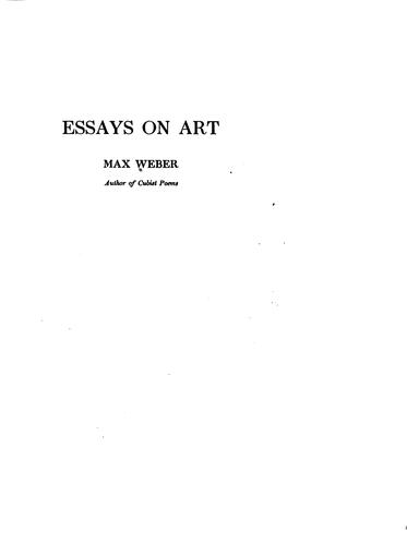 Cover for Essays on art