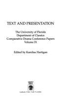 Cover for Text and presentation