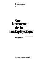 Cover for Sur l'existence de la métaphysique