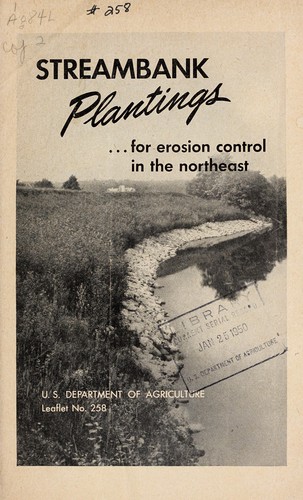 Cover for Streambank plantings for erosion control in the Northeast.