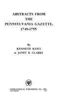 Cover for Abstracts from the Pennsylvania gazette, 1748-1755