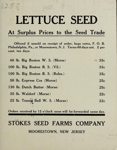 Cover for Lettuce seed