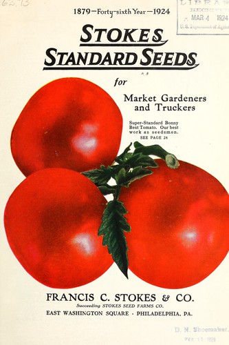 Cover for Stokes standard seeds for market gardeners and truckers