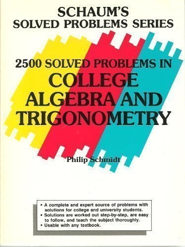 Cover for 2500 solved problems in college algebra and trigonometry