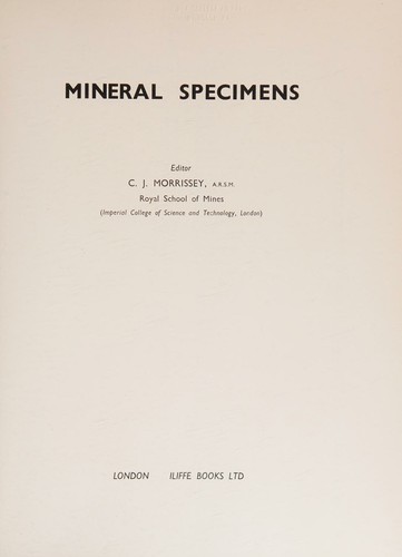 Cover for Mineral specimens