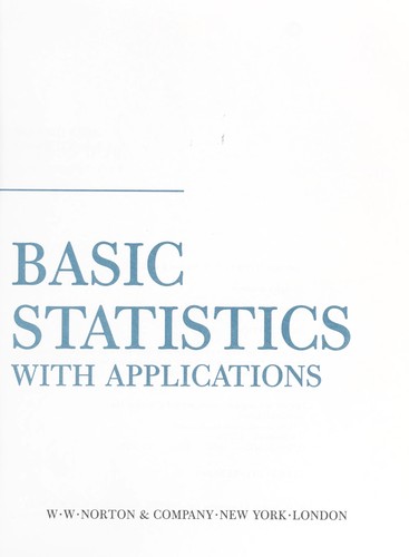Cover for Basic statistics with applications