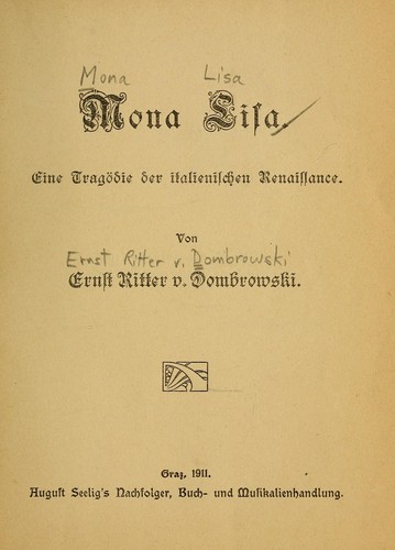 Cover for Mona Lisa