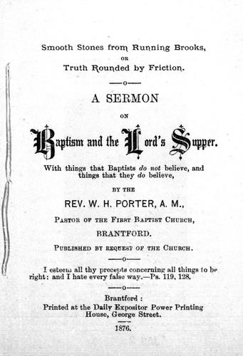 Cover for Smooth stones from running brooks, or, Truth rounded by friction