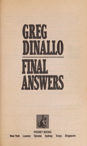 Cover for Final answers