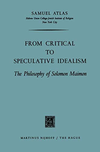 Cover for From critical to speculative idealism