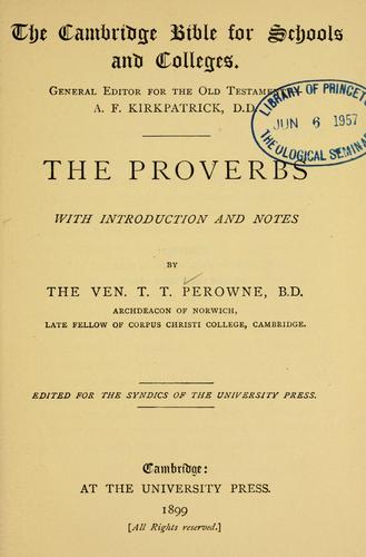 Cover for Proverbs