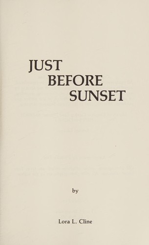 Cover for Just before sunset