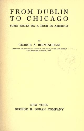 Cover for From Dublin to Chicago
