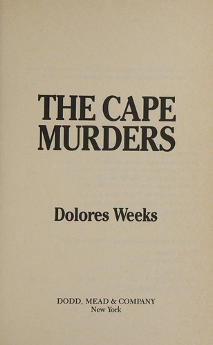 Cover for The cape murders