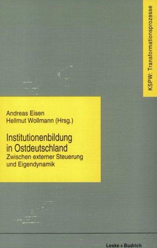 Cover for Institutionenbildung in Ostdeutschland