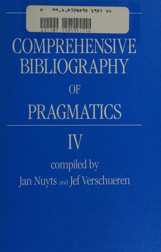 Cover for A comprehensive bibliography of pragmatics