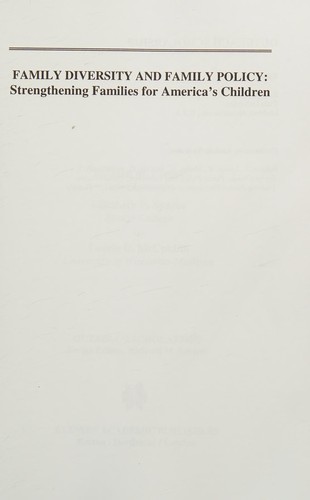 Cover for Family diversity and family policy