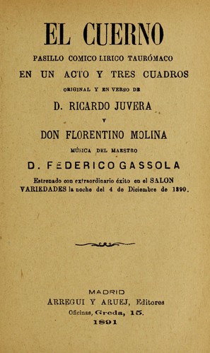 Cover for El cuerno